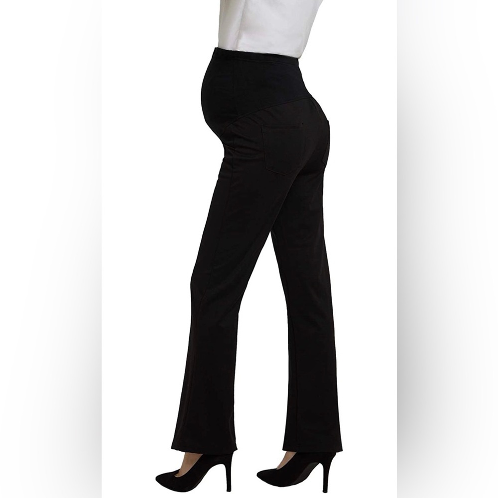 Maternity Black Stretch Bootcut Trousers - Comfortable Support